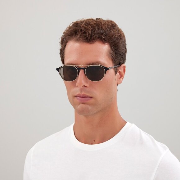 NEW GUCCI SUNGLASSES MEN ROUND BLACK GUCCI GG1212S 002 - Picture 1 of 15
